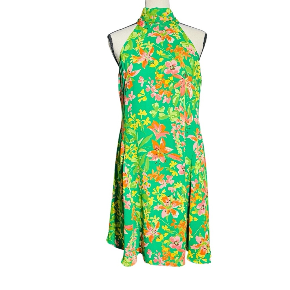 Vince Camuto Floral Green Dress